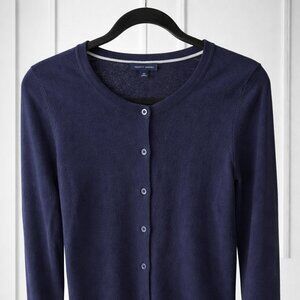 Tommy Hilfiger Navy Knit Cardigan – Classic Button-Up (NEW)
